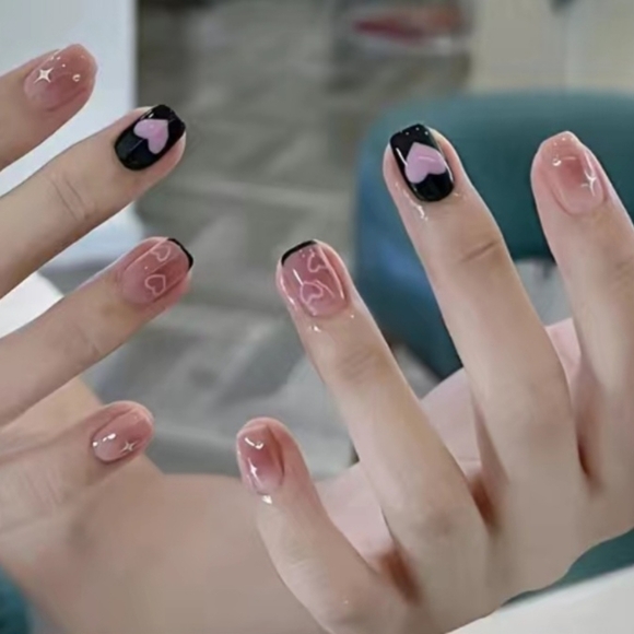 2/$16 Pink Hearts Press On Nails - Picture 7 of 14